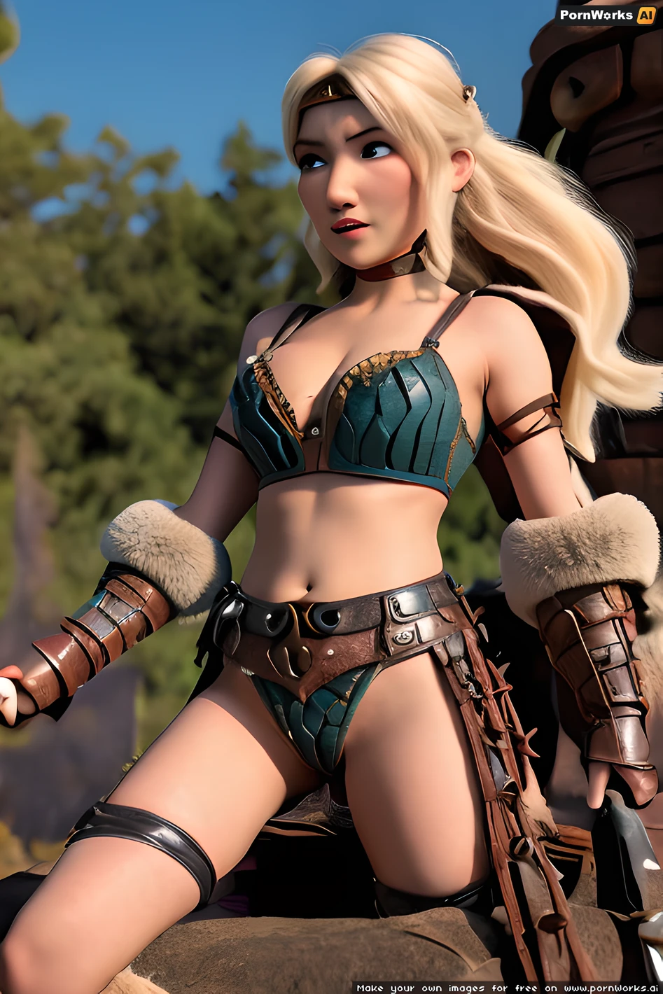 Astrid Hofferson, a warrior from Skyrim, loved using the dildo in battle.  She attached it to her dragon cock and used it to fuck Nelson Nelsonson  from Skyrim. He felt empowered by